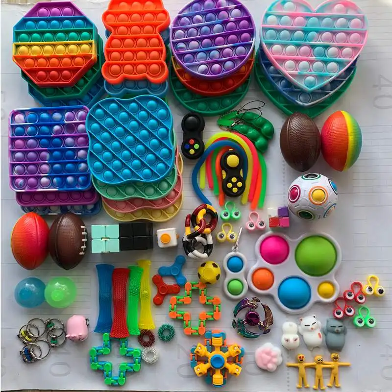 7PCS Zappeln Popet Sensorische Werkzeuge Bundle Autismus ADHS Spielzeug Relief